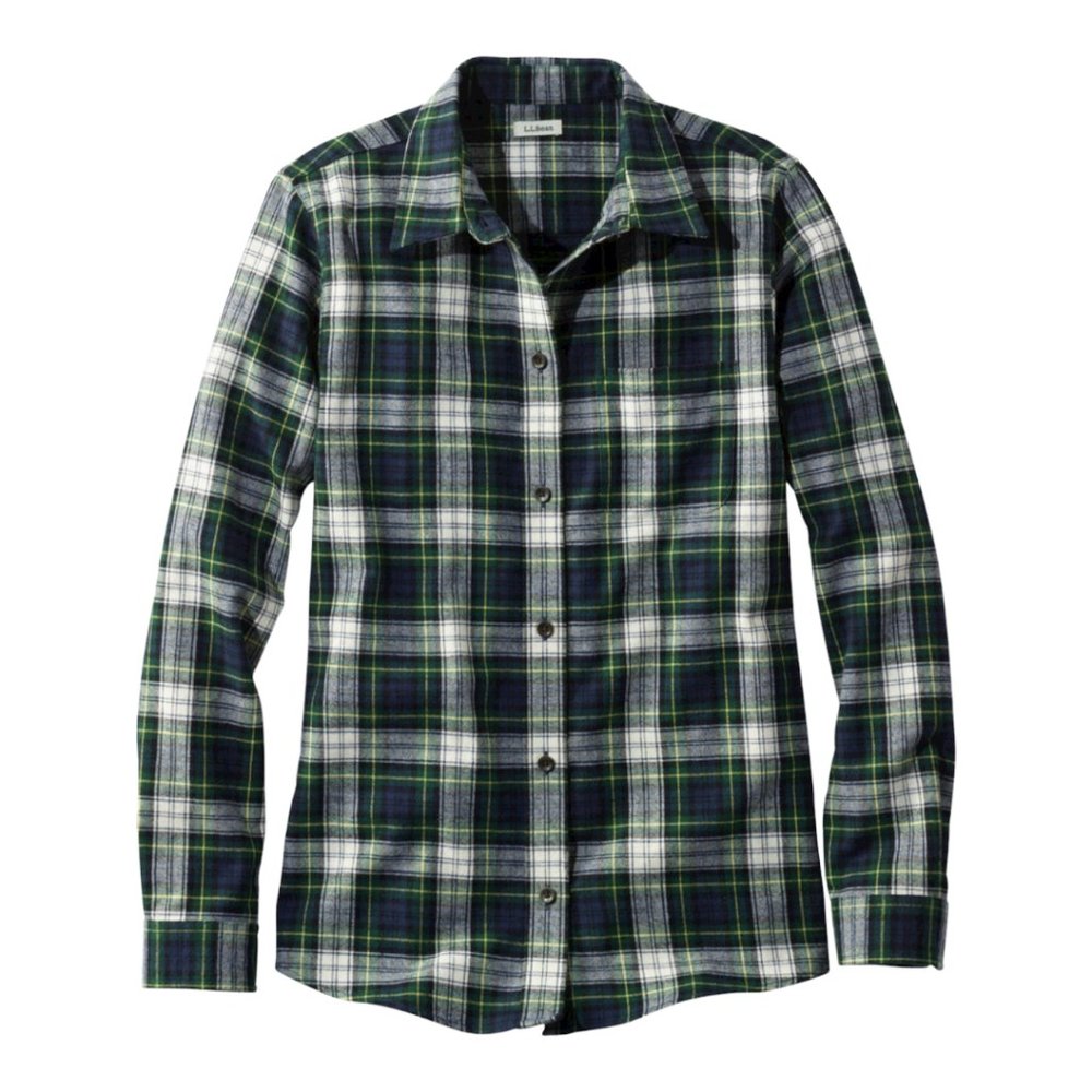 L. L. Bean Women's Scotch Plaid Flannel Shirt, Relaxed – XL